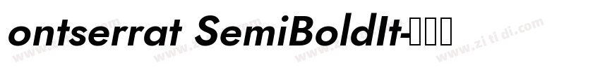 ontserrat SemiBoldIt字体转换